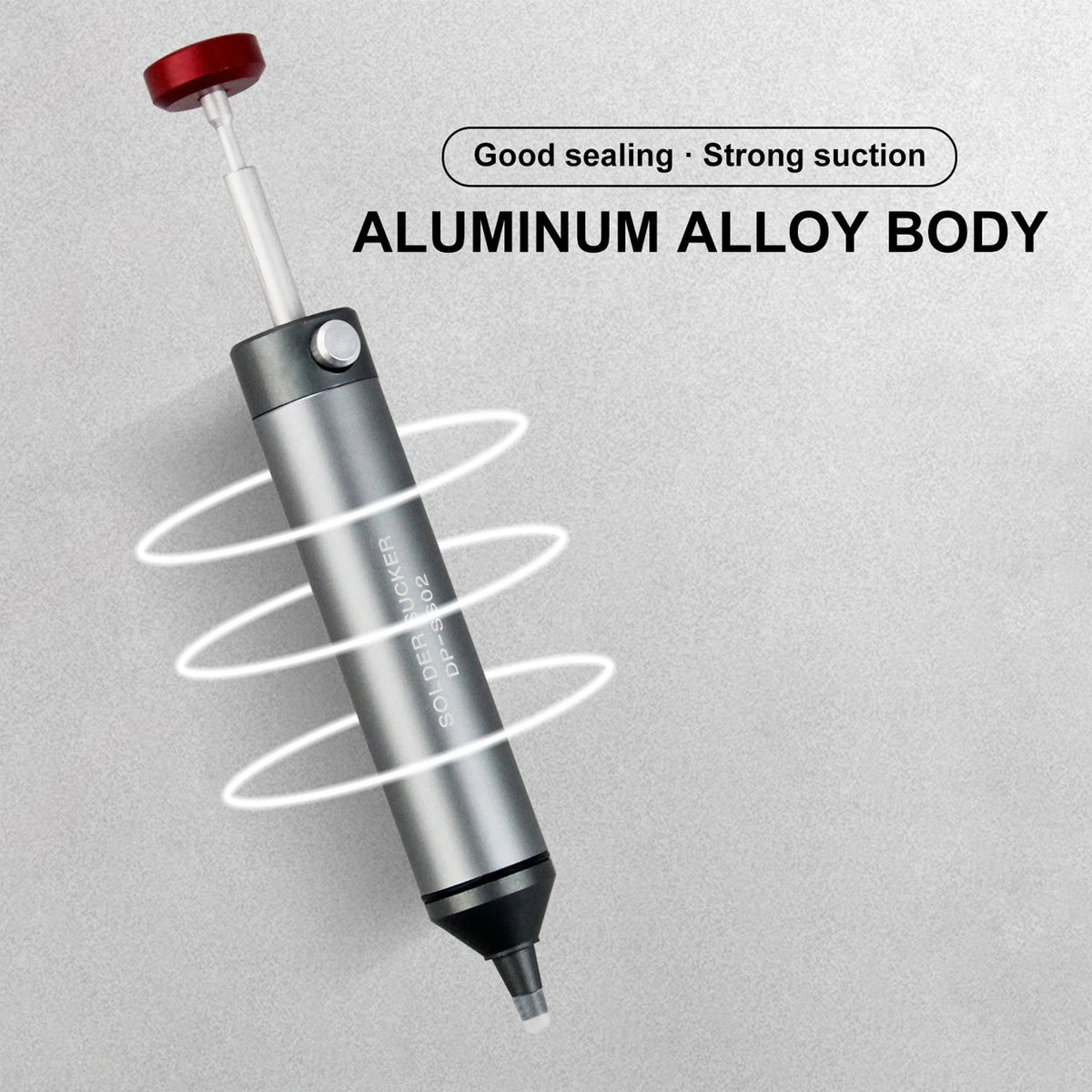 Silver Silicone Tip Solder Sucker Pump Remover Engineer Desoldering Pump Tool