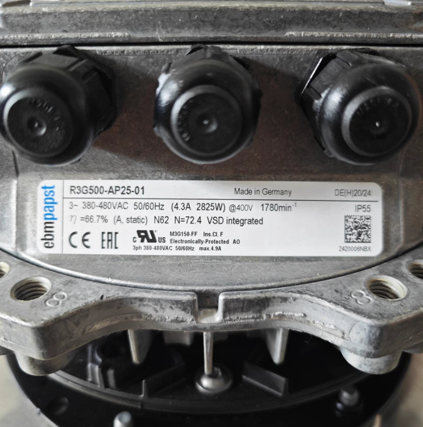 R3G500-AP25-01 for ebmpapst AC 400VAC Centrifugal Fan For Cabinet Cooling