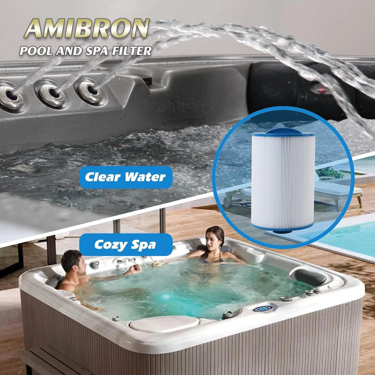 PMAX50 Spa Filter, Compatible with PMAX50P4, PAS35P, FC-0300, 5CH-35,...