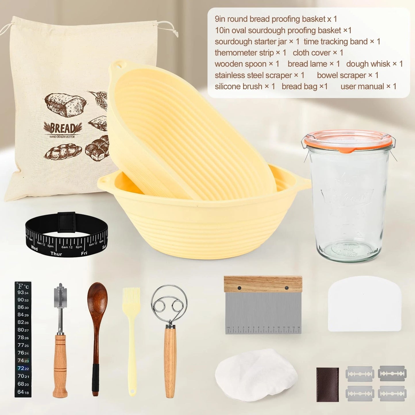 TOKPELA Sourdough Starter Kit 13Pcs Bread