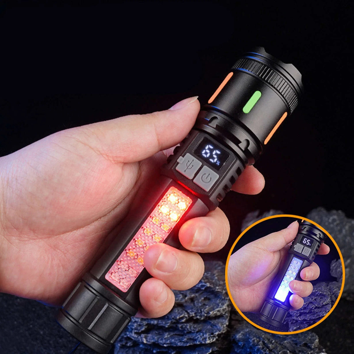 Rechargeable Flashlight 3000 Lumens 5 Modes IPX6 Waterproof for Outdoor Activity