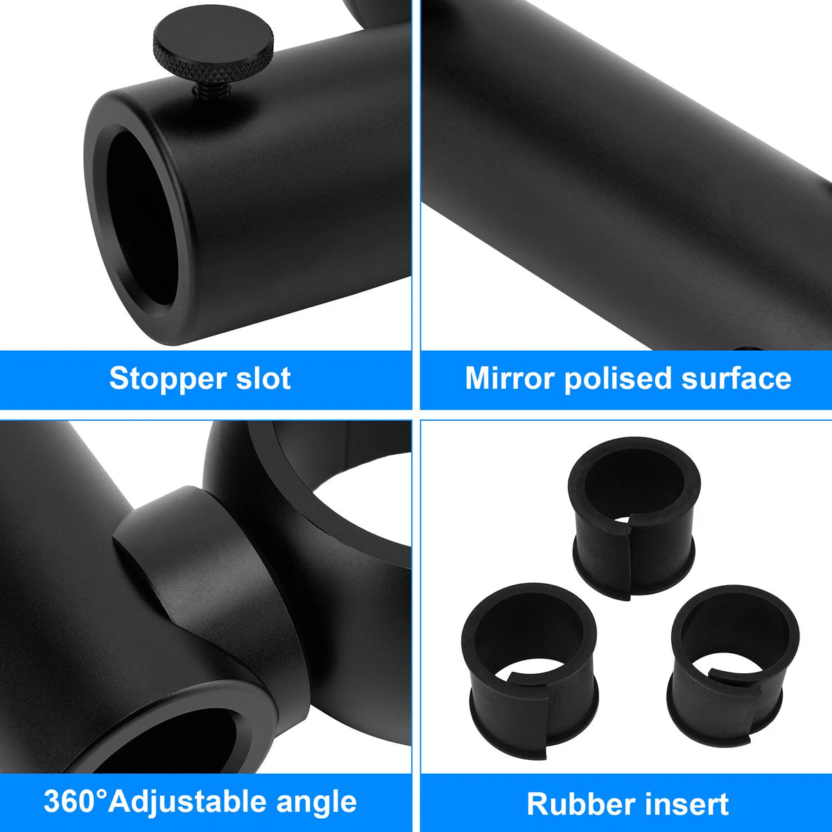 Wakeboard Tower Flag Holder Kit without Drilling 360 Degree Adjustable Black