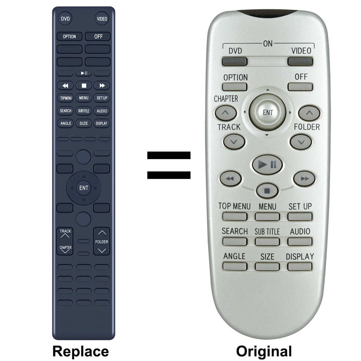 Replace Remote Control For TOYOTA Rear Entertainment DVD System 86170 45020