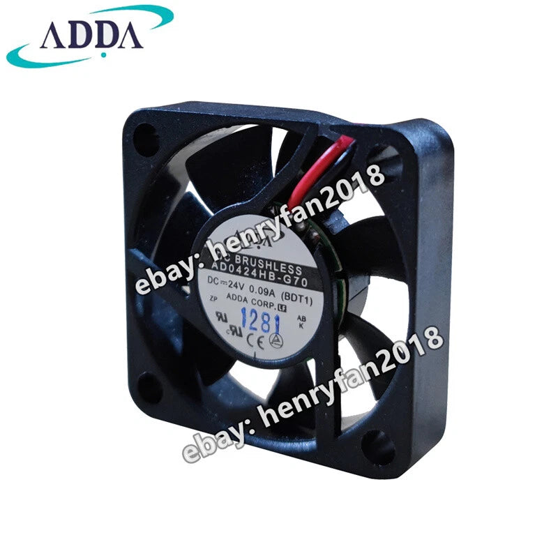 ADDA Fan AD0424HB-G70 Axial Fan DC 24V 0.09A 40*40*10MM 2-Wires Cooling Fan