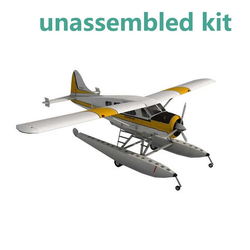 1:32 Paper DHC-2 Beaver Float Seaplane 3D Plane Aircraft Unassembled Kirt Gift