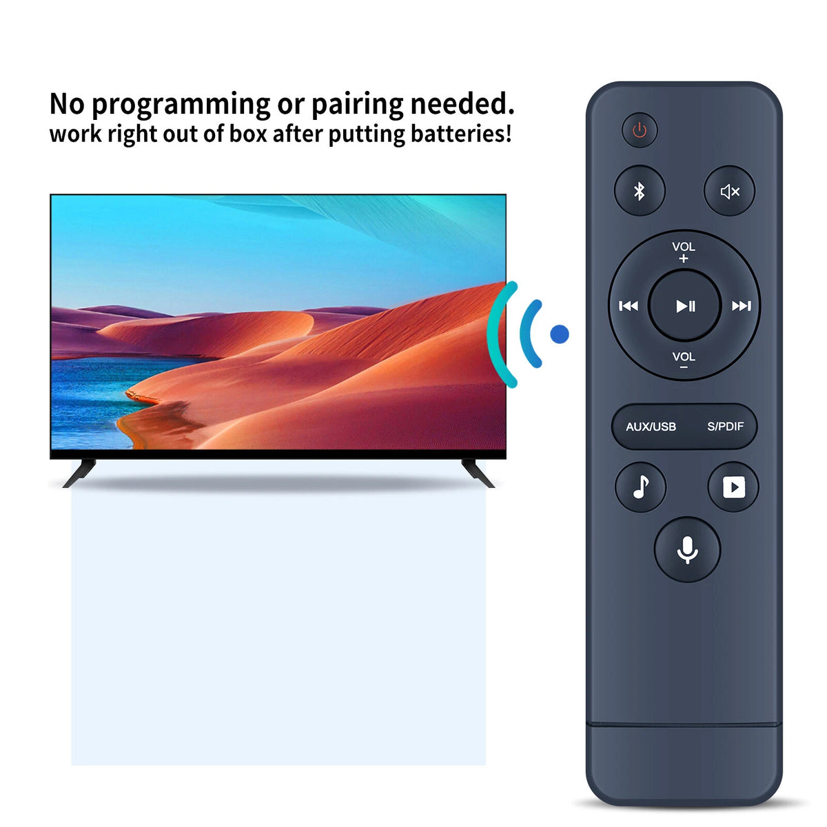 Replacement Remote Control For promethean ASB-40-2 Soundbar System Speaker