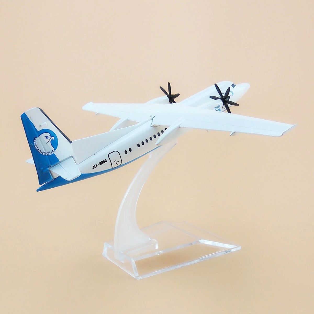 1/400 Scale Aircraft Mongolia Fokker 50 FK-50 Alloy Plane Model Display Gift g