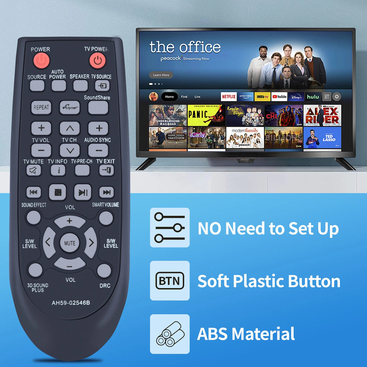 Remote Control For Samsung Soundbar HW-F550 HW-F551 HW-FM55C HW-F550/ZA