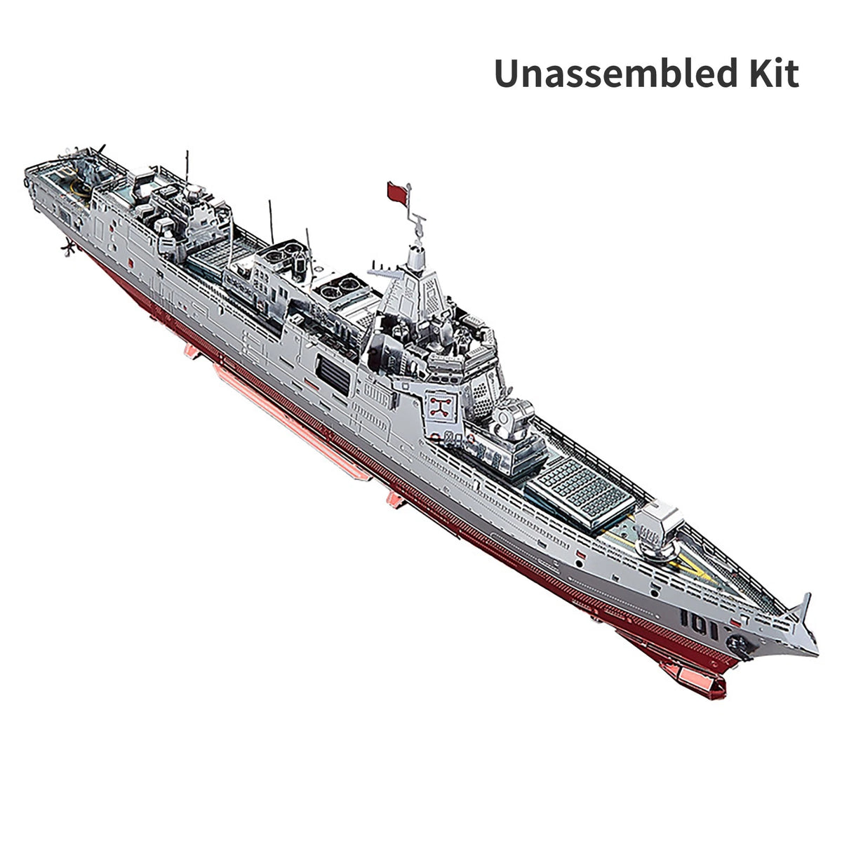 1/1000 Metal Unassembled Sheet 055 Destroyer Boat Ship Model DIY Collection Kit