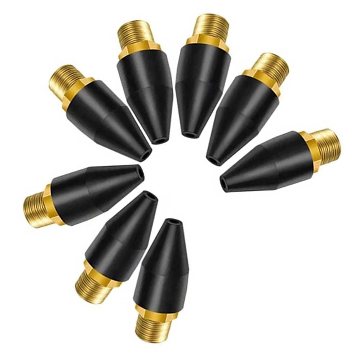 8PCS Blow Gun Rubber Tip, Air Nozzle with 1/8" NPT Male for Air Compressor