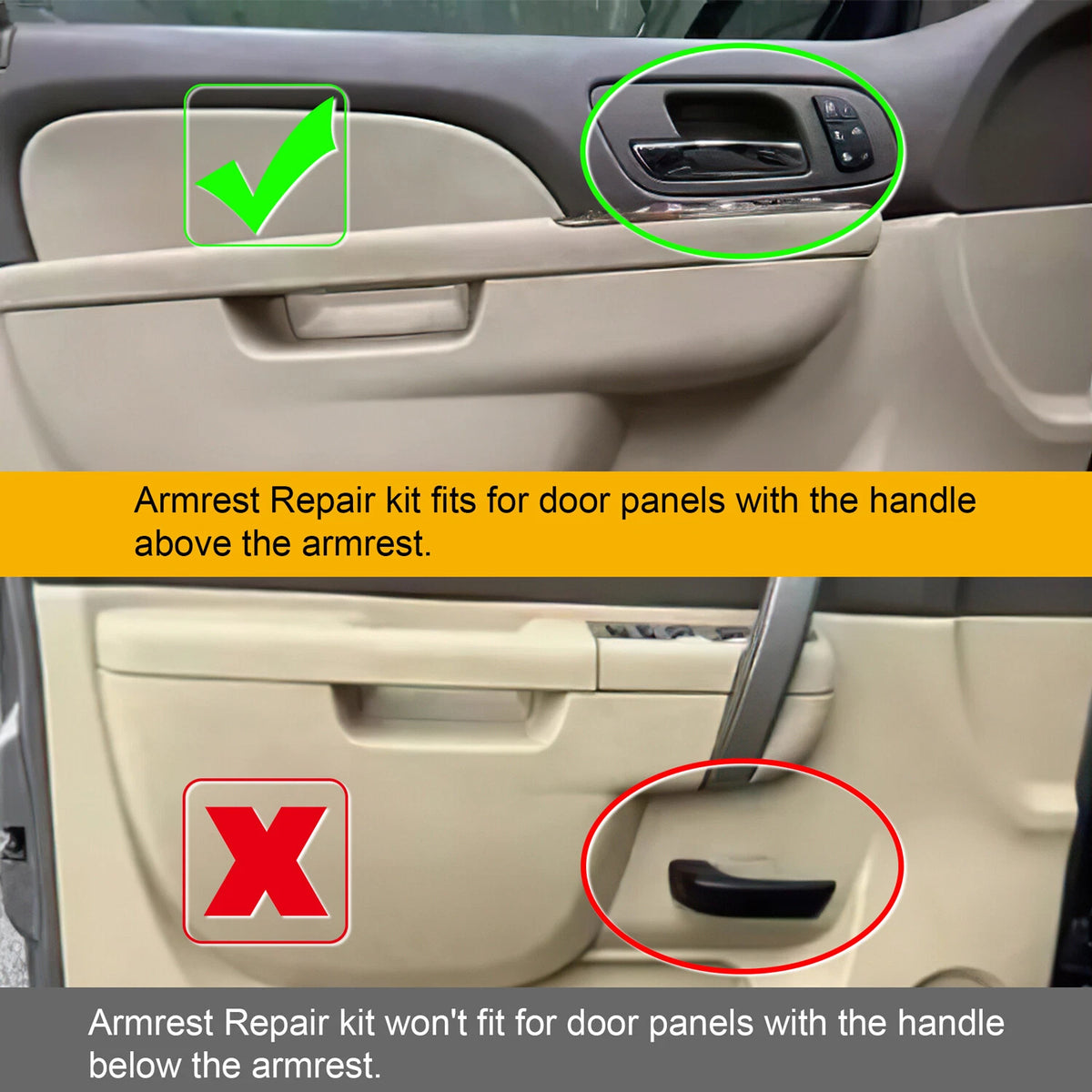 Front Driver Side Armrest Repair with Door Release Dandle above Armrest 27 inch