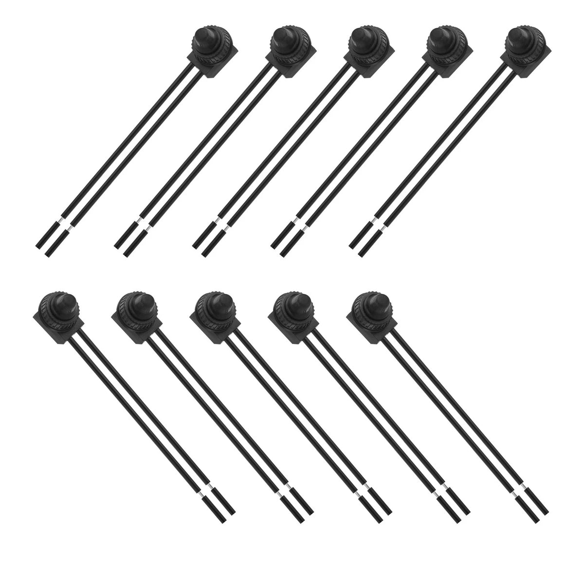 10x Waterproof Push Button Switch IP67 4.5" Cord for Outdoor Motorcycle Gear