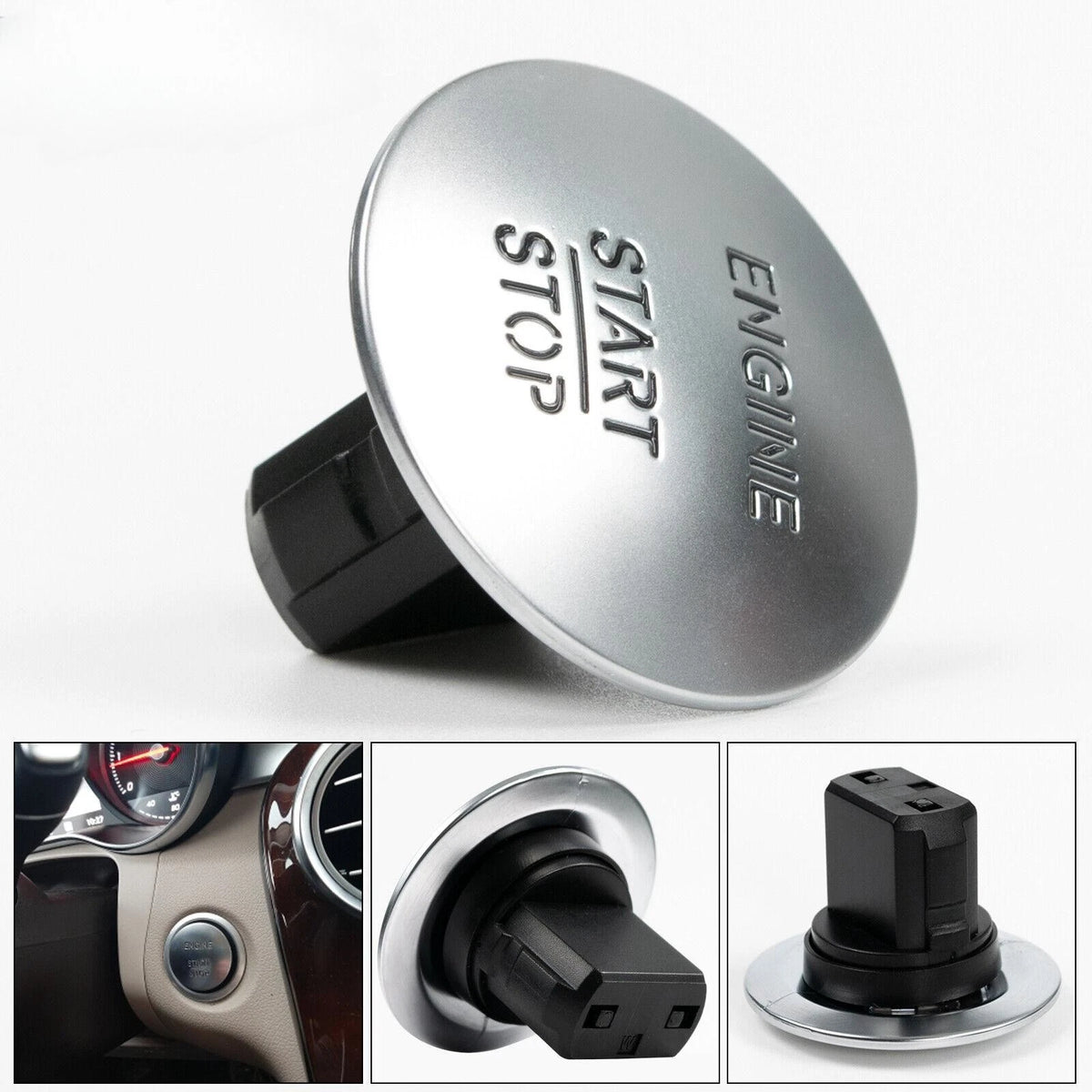 For Mercedes-Benz Silver Engine Start Stop Push Button 2215450714 Replacement