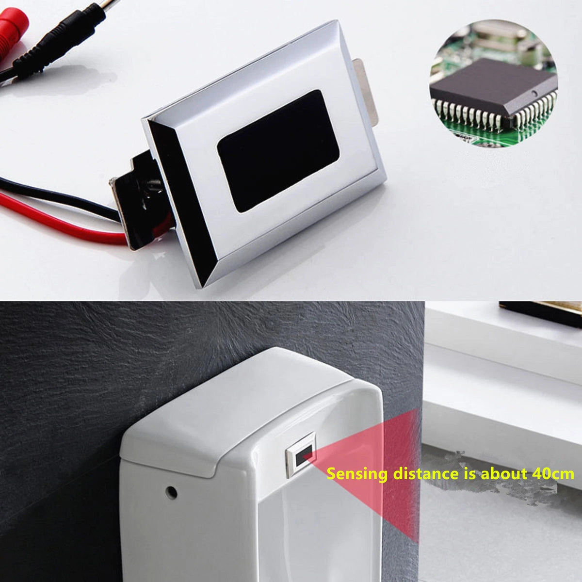 Automatic Ceramic Integrated Standing Urinals Sensor Flusher Flush Valve Kit e