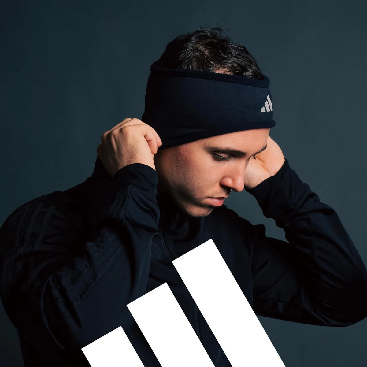 adidas Alphaskin Headband – Performance One Size, Black/Silver Reflective F23