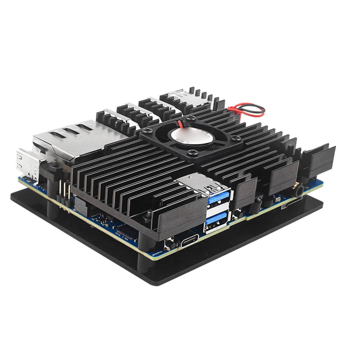 For Orange Pi 5 Plus Case+Cooling Fan Active Passive Cooling Radiator/Heatsink