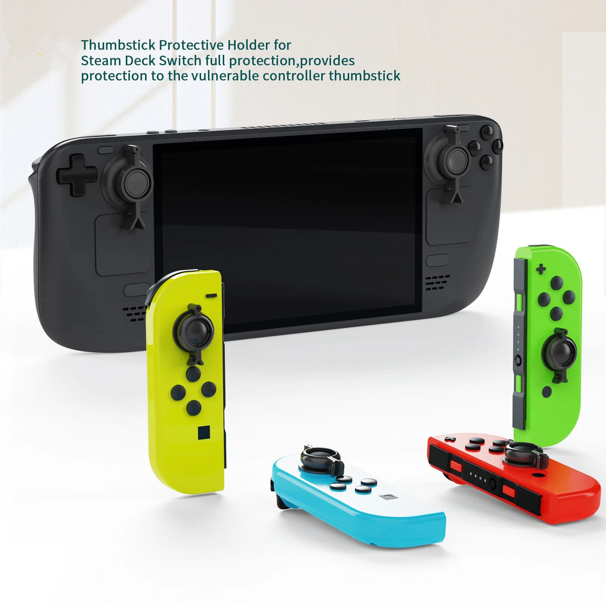 Thumb Grip Cap Cover&Back Bracket & Type-C Adapter For Steam Deck/Switch/OLED c