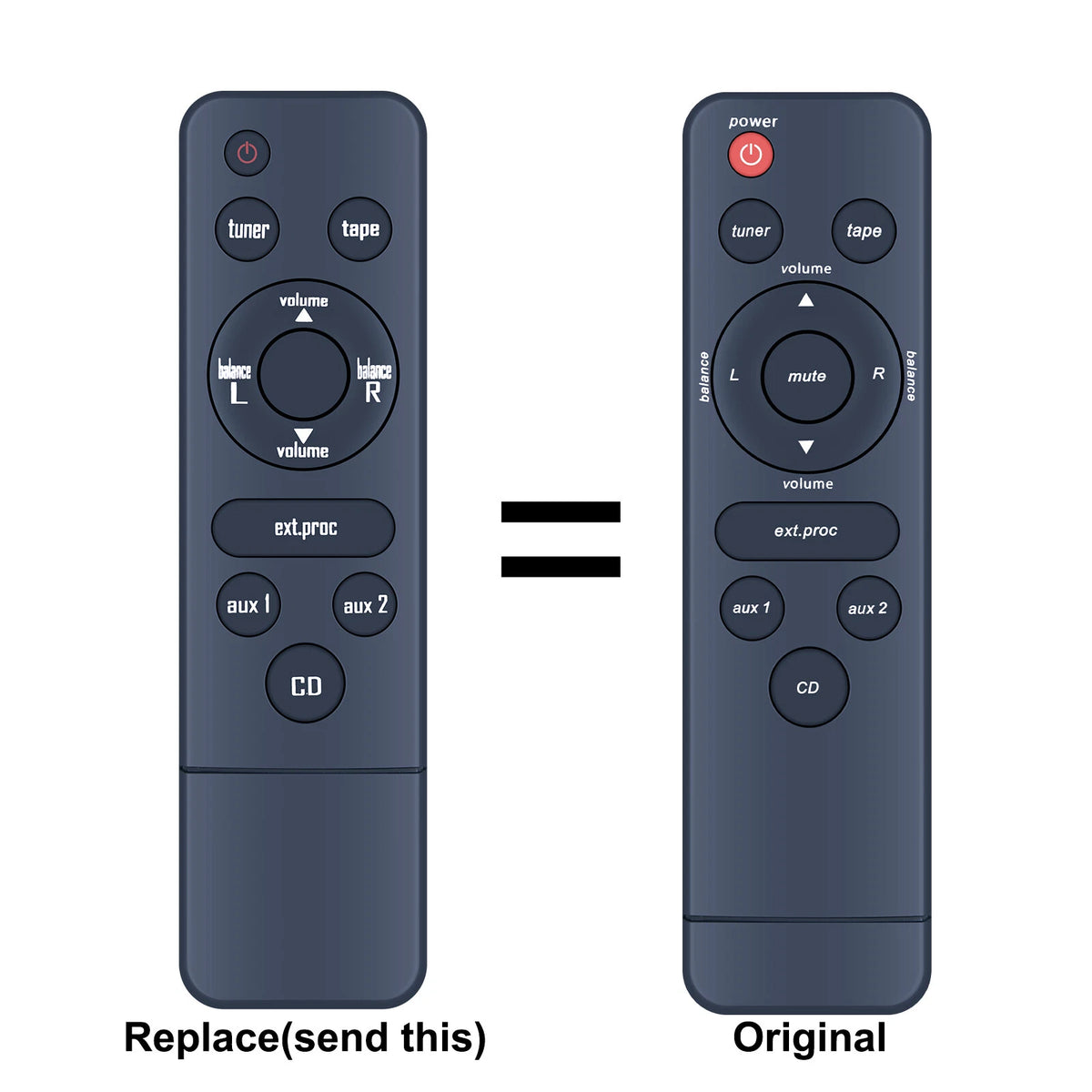 GFP-750 Replacement Remote Control For ADCOM Preamplifiers GFP750