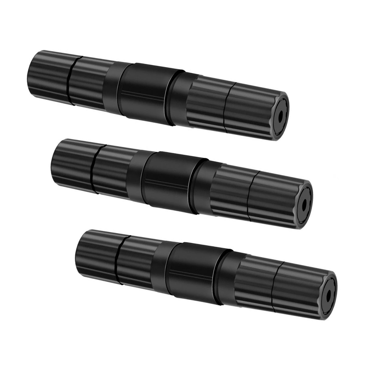 Black 3x RJ45 Outdoor Shielded Network Ethernet Cable Extender Coupler