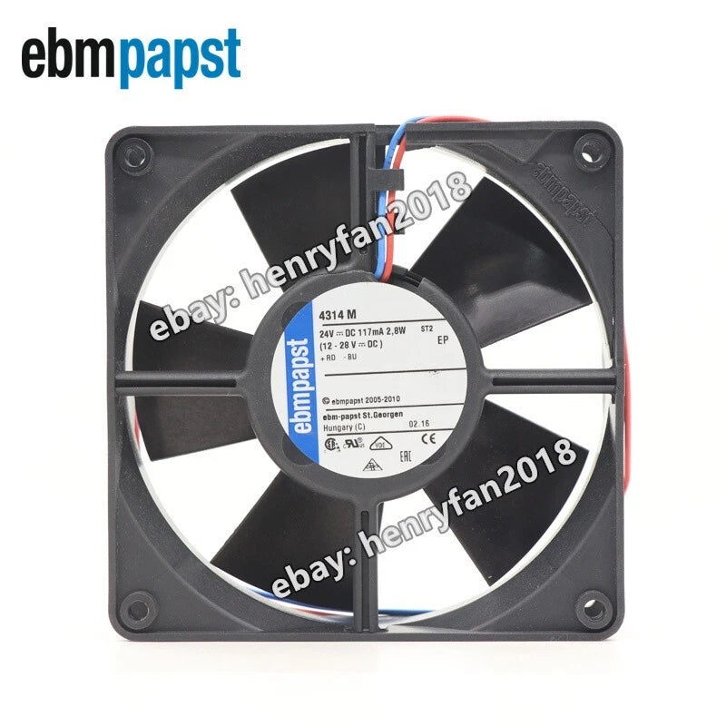 Ebmpapst 4314M Axial Fan DC 24V 117mA 2.8W 120*120*32MM Cabinet Cooling Fan