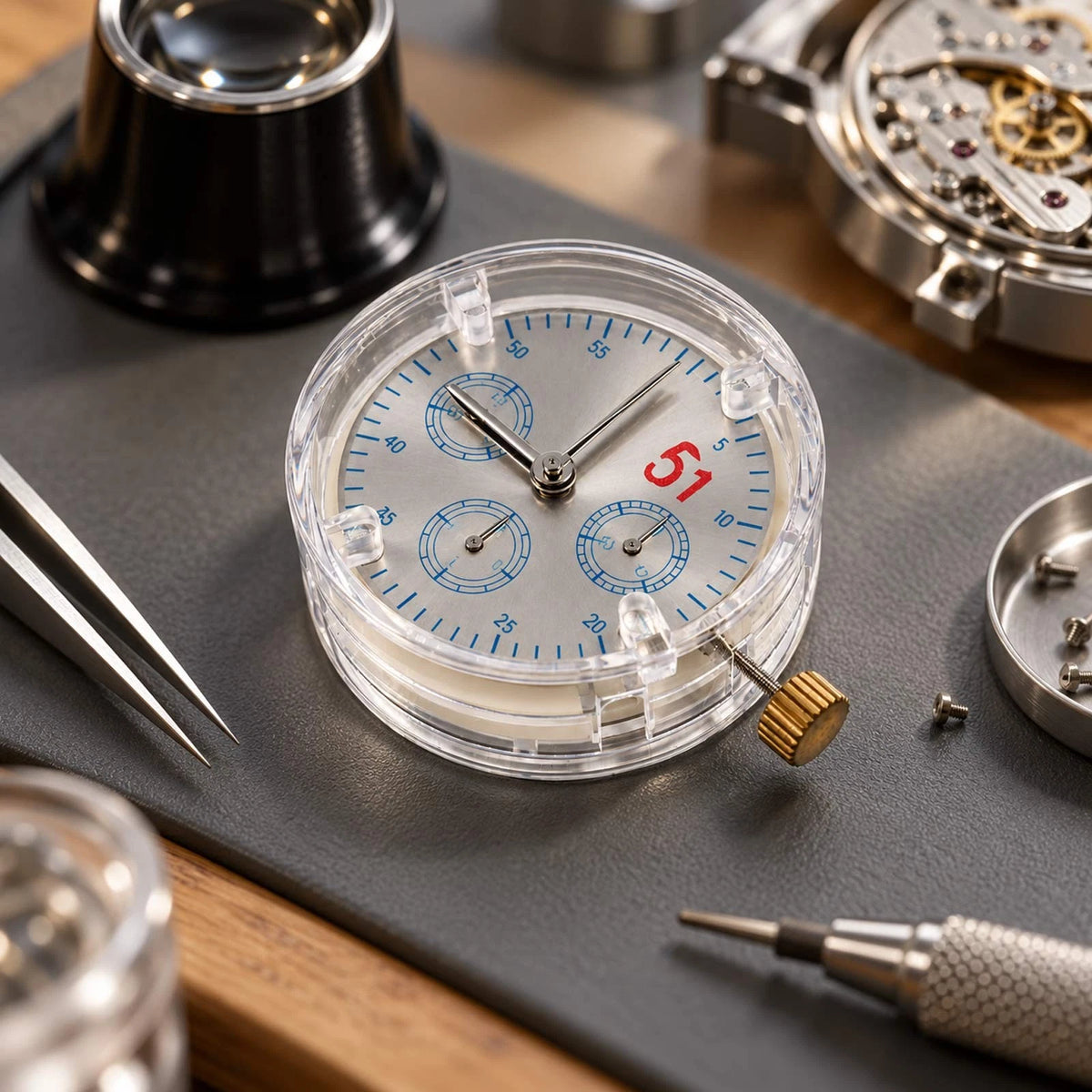 27-Jewel 30mm Chronograph Automatic Watch Movement Replacement For ETA 7753 775