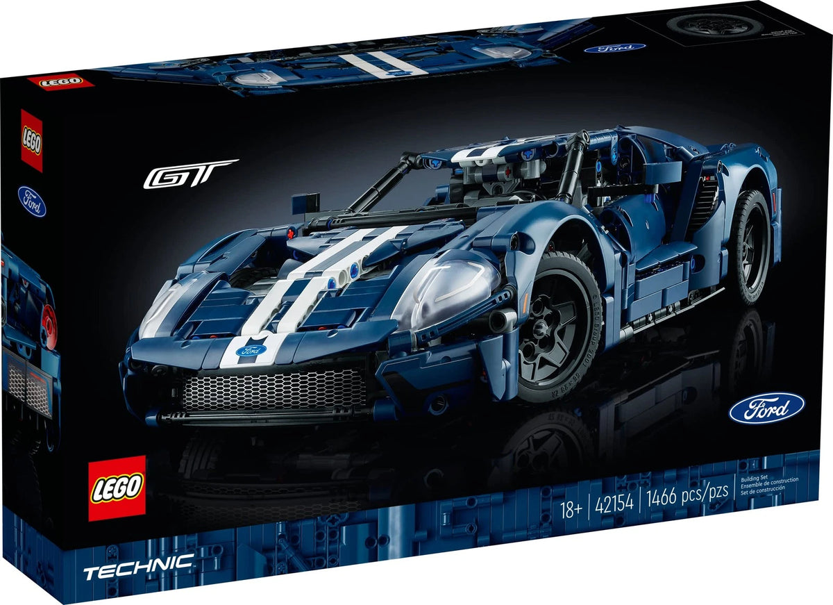 LEGO Technic 2022 Ford GT Building Set for Adults - Collectible Blue,white