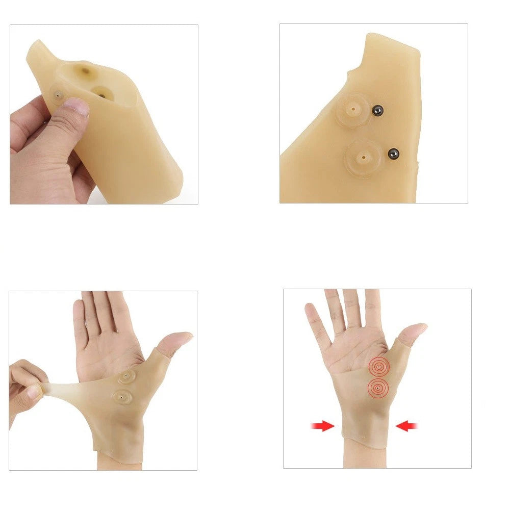 1Pair Waterproof Magnetic Therapy Wrist Hand Glove For Arthritis Pain Relief