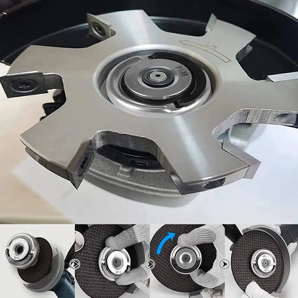 Two M14 Pressing Flanges Quick Release Fastener for Grinder Discs and Cup Wheels