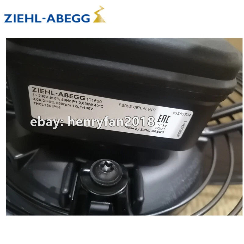 ZIEHL-ABEGG FB063-6EK.4I.V4P Axial Fan 230VAC FB Series For Air-Conditioner Room