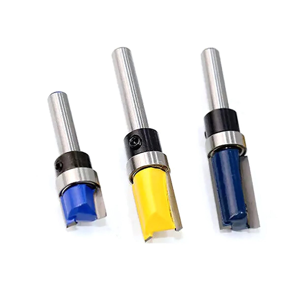 3Pcs 1/4 inch Shank Straight Flush Trim Router Bits Cutter For Trimming Slotting
