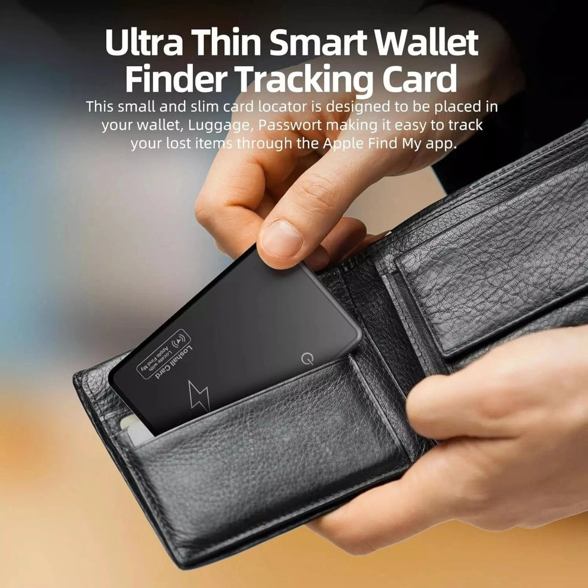 Bluetooth Wireless Charging Smart Card Tracker Ultra-Thin Wallet Tracker