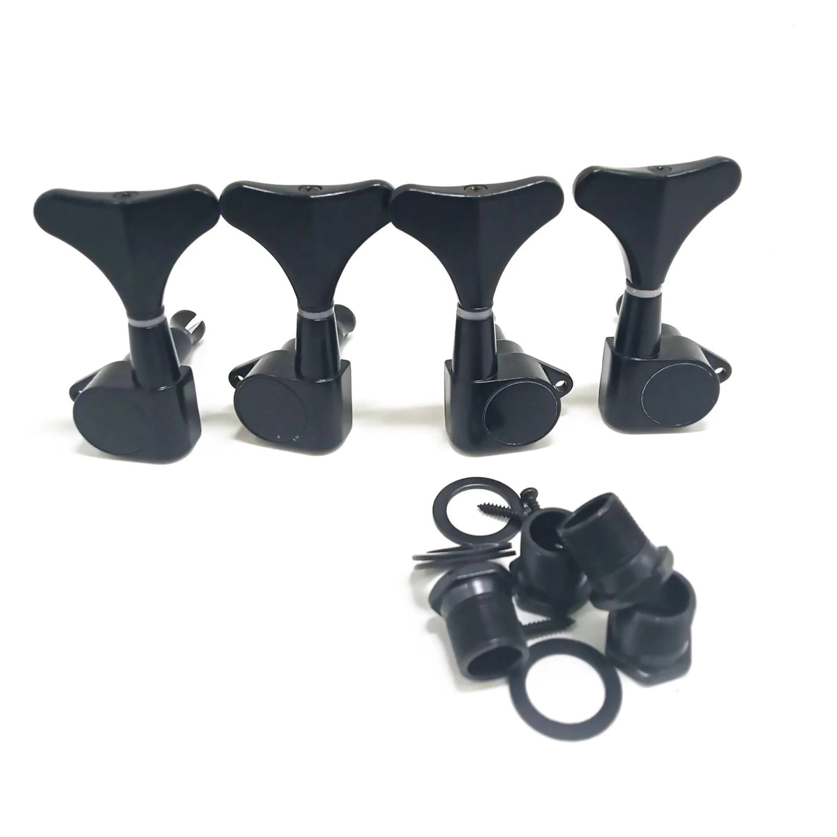 Black 2L+2R 4 Acoustic Guitar String Tuning Pegs Closed Gear Machine Heads E