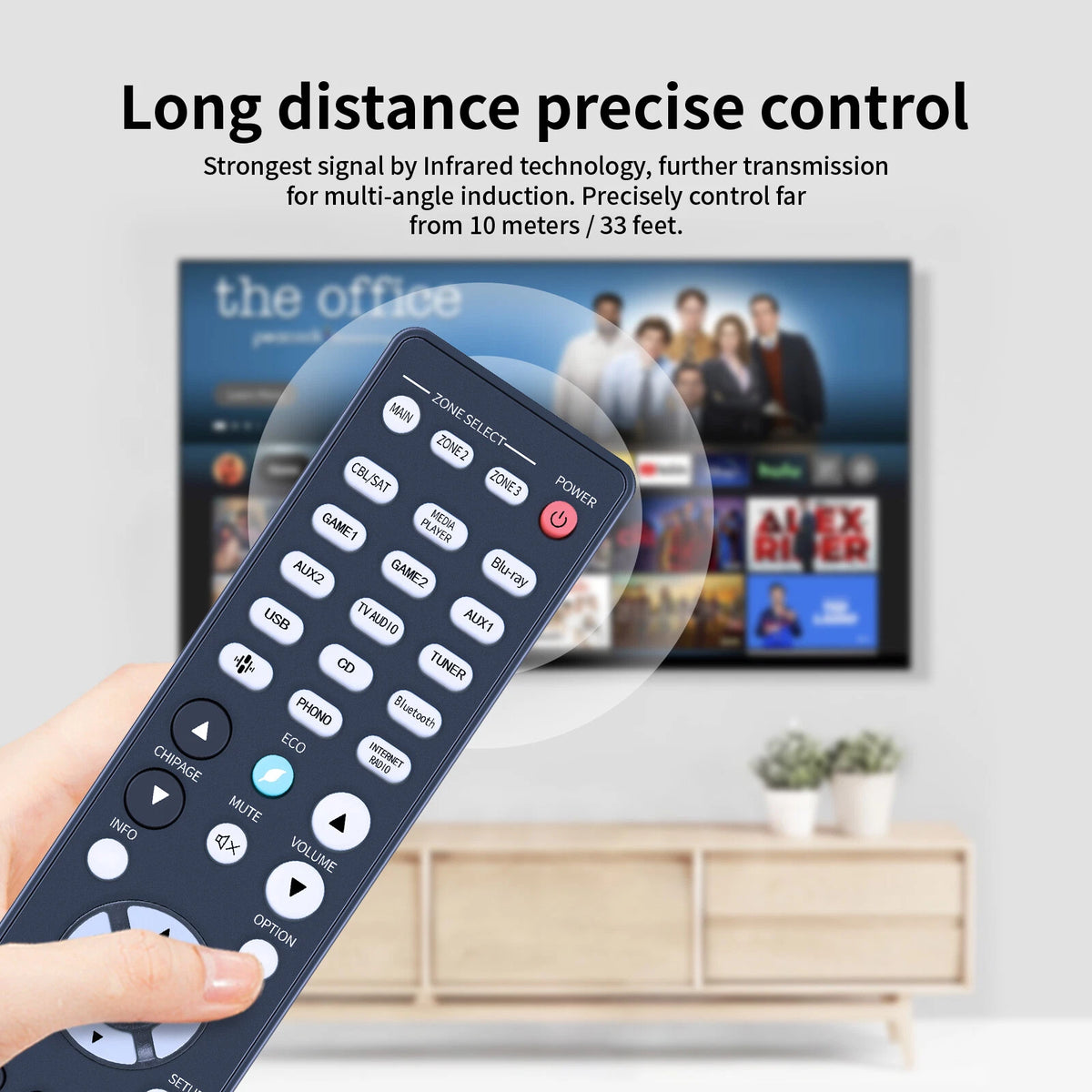 RC-1252 Remote Control For Denon AV Receiver AVR-X4800H AVRX4800H