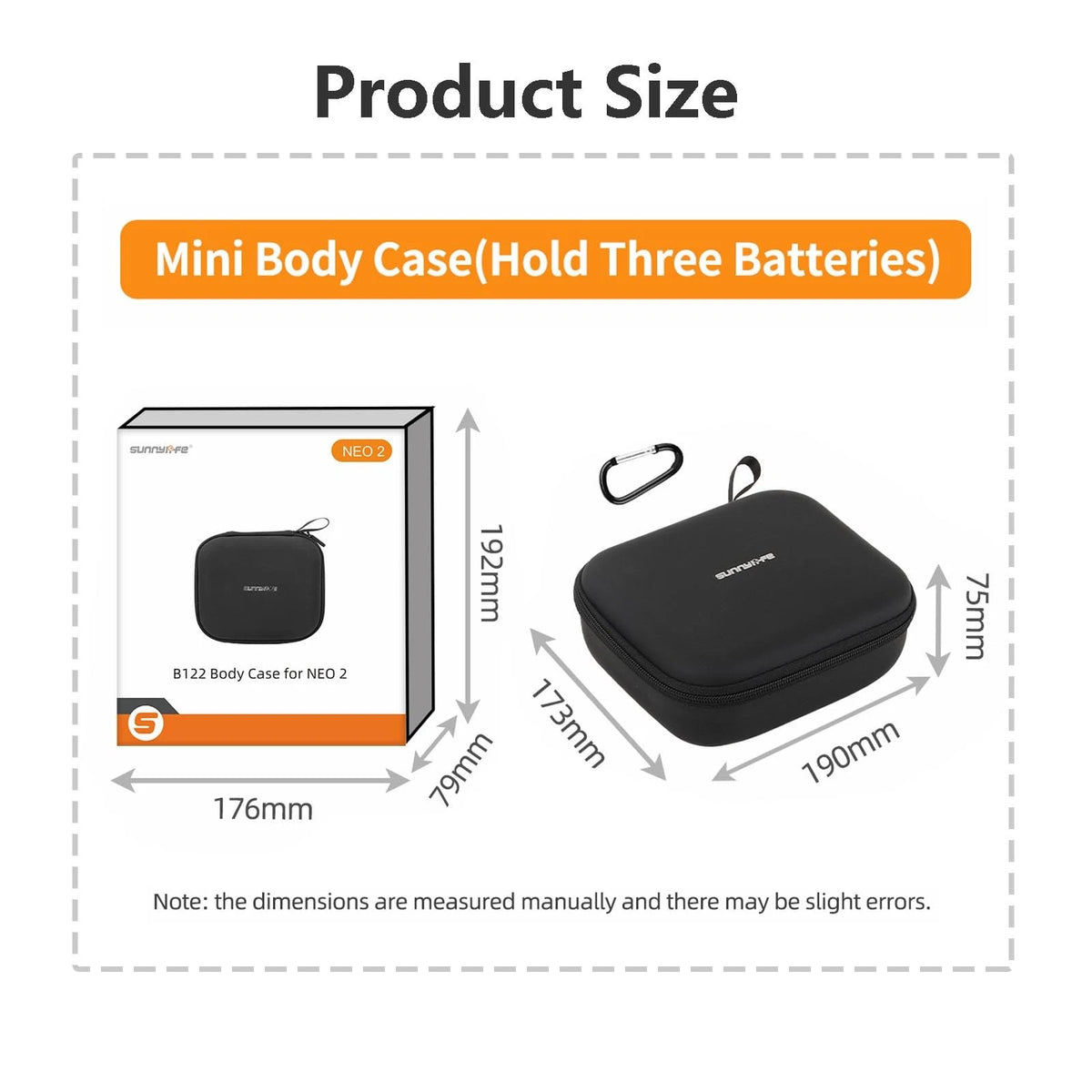 FSIDIWT Storage Bag for DJI Neo 2, Portable Travel Case Small, Orange