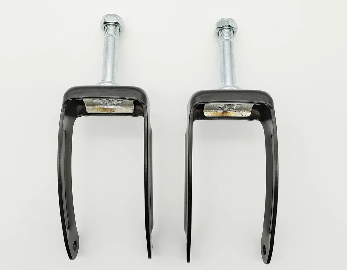 8 Inch Steel Wheel Fork Universal Front Replacement Parts 8 Inch, Black