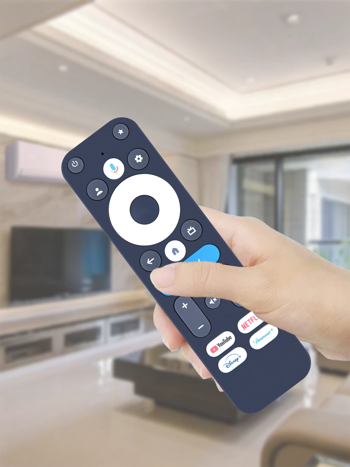 Remote Control For Onn 4K Pro Streaming Device Google TV with Voice