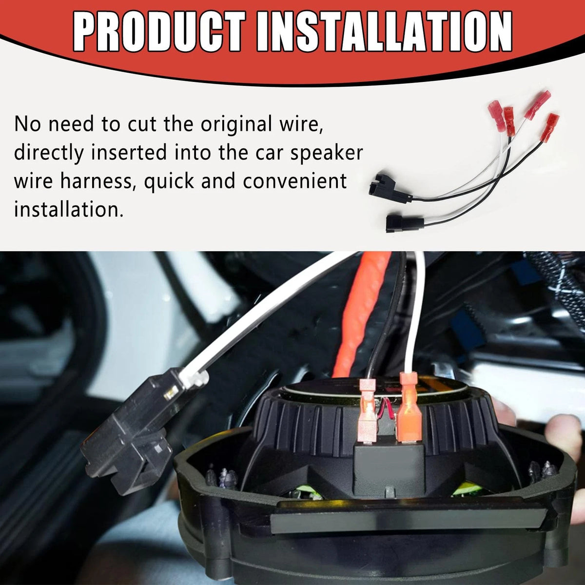 Icyhaws 2 Pack Speaker Harness Replacement Compatible with Select 1988-UP GM...
