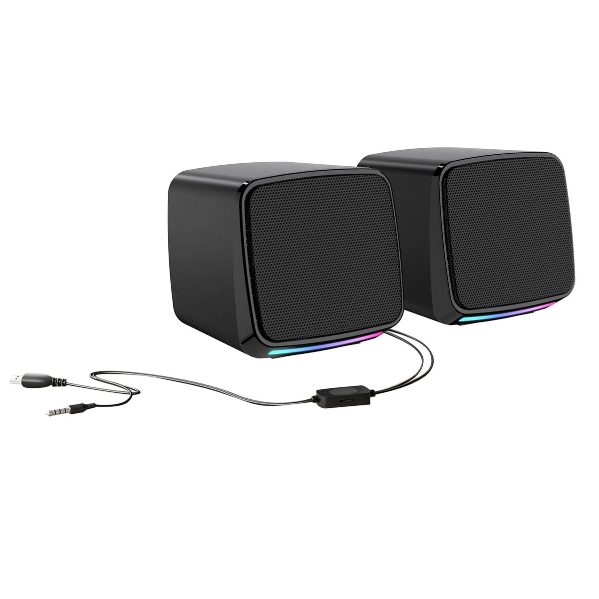 1 Pair Durable Small Desktop Speakers for Computer with Very Loud Clear Sound