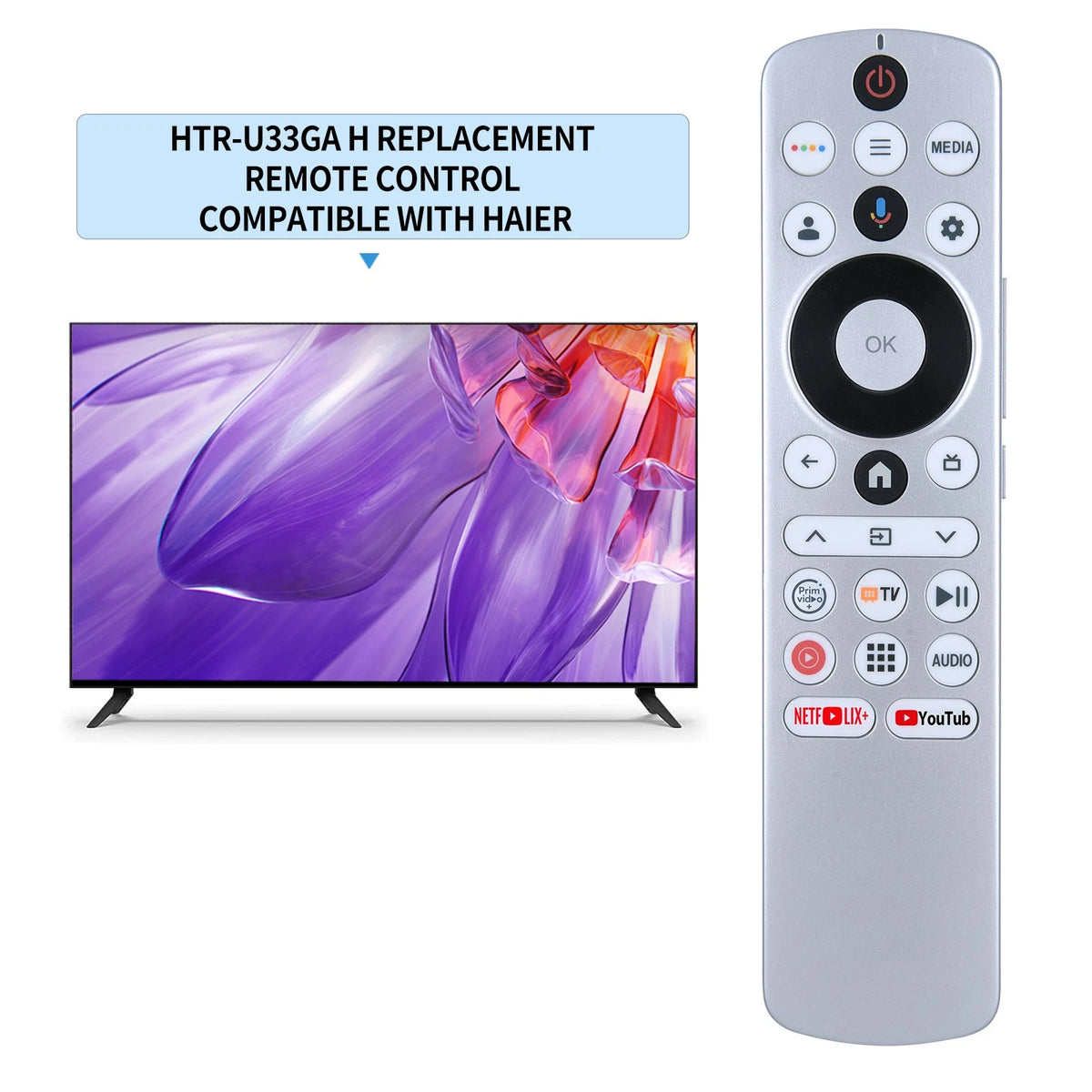 Replacement Remote Control For Haier aqua TV HTR-U33GA