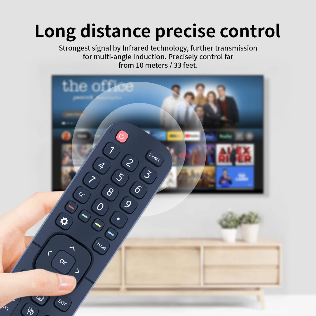 EN2BC27D For Dévant LCD LED TV With NETFLIX YouTube Remote Control