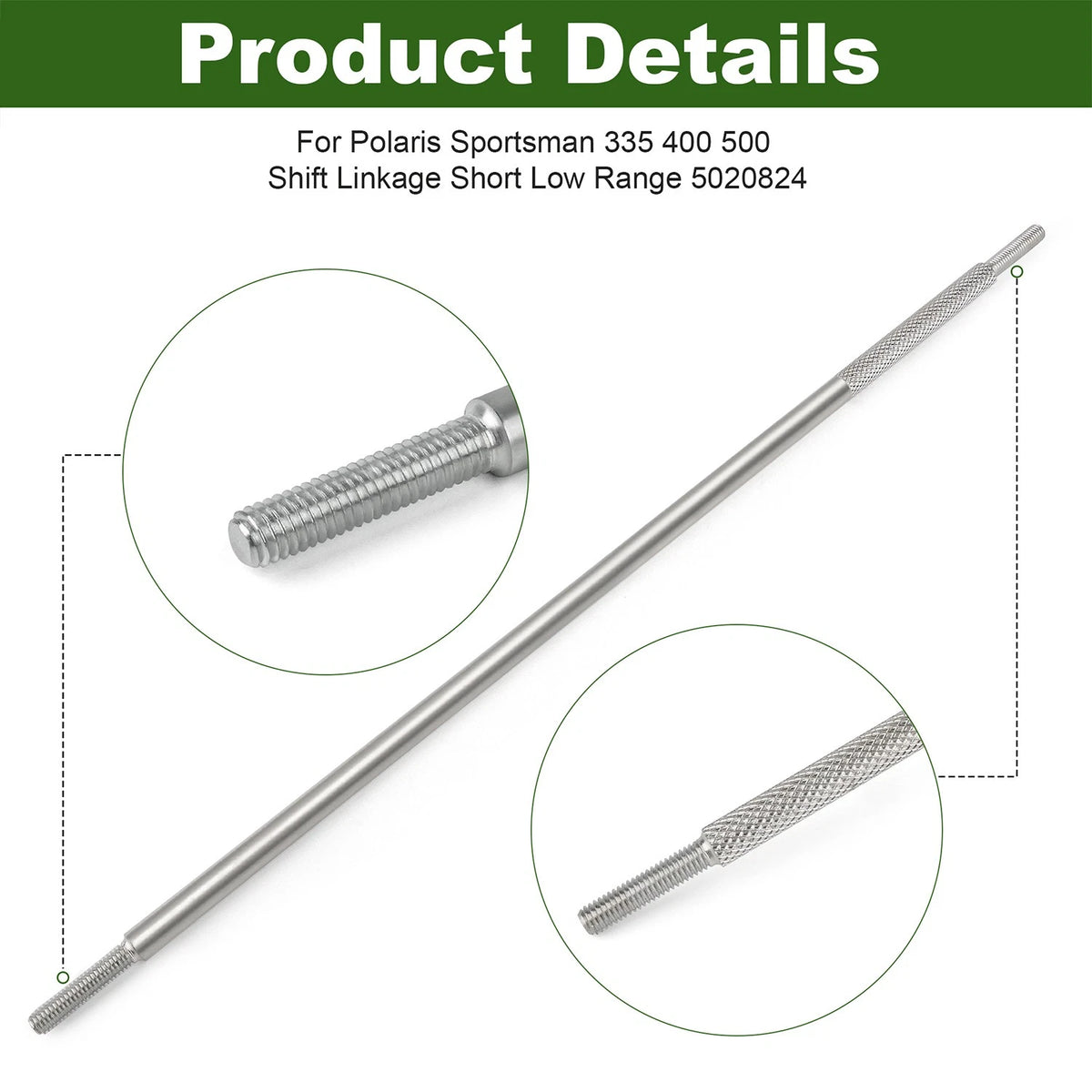 Low Range Shift Linkage Rod 5020824 For Polaris Sportsman 500 400 - Silver