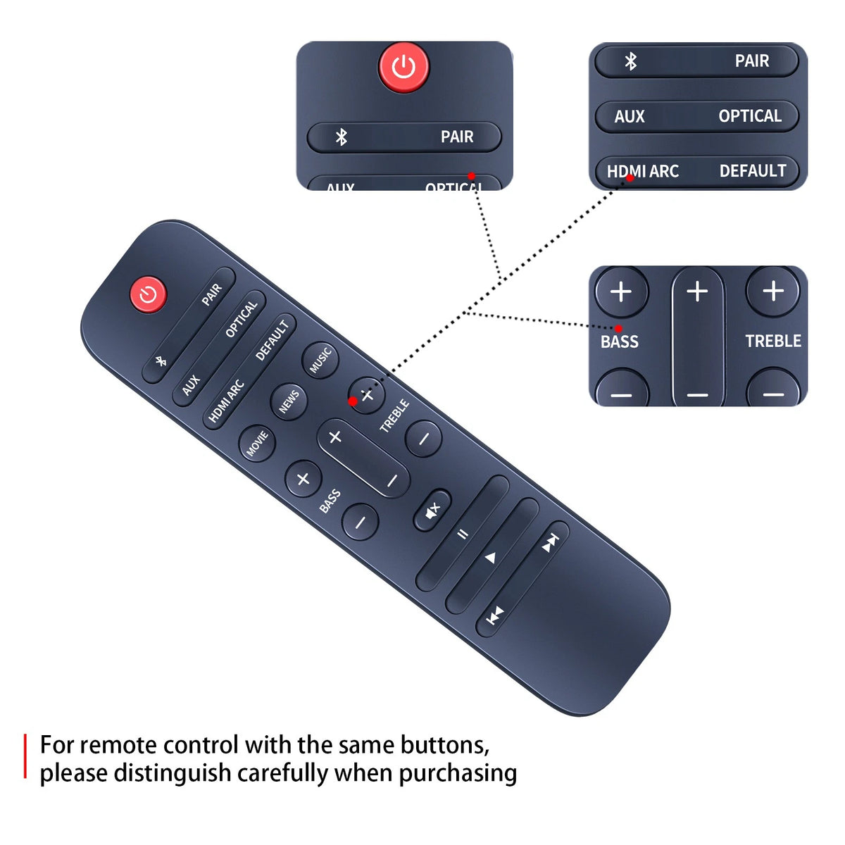Replacement Remote Control For MEDION P61155 MD 44055