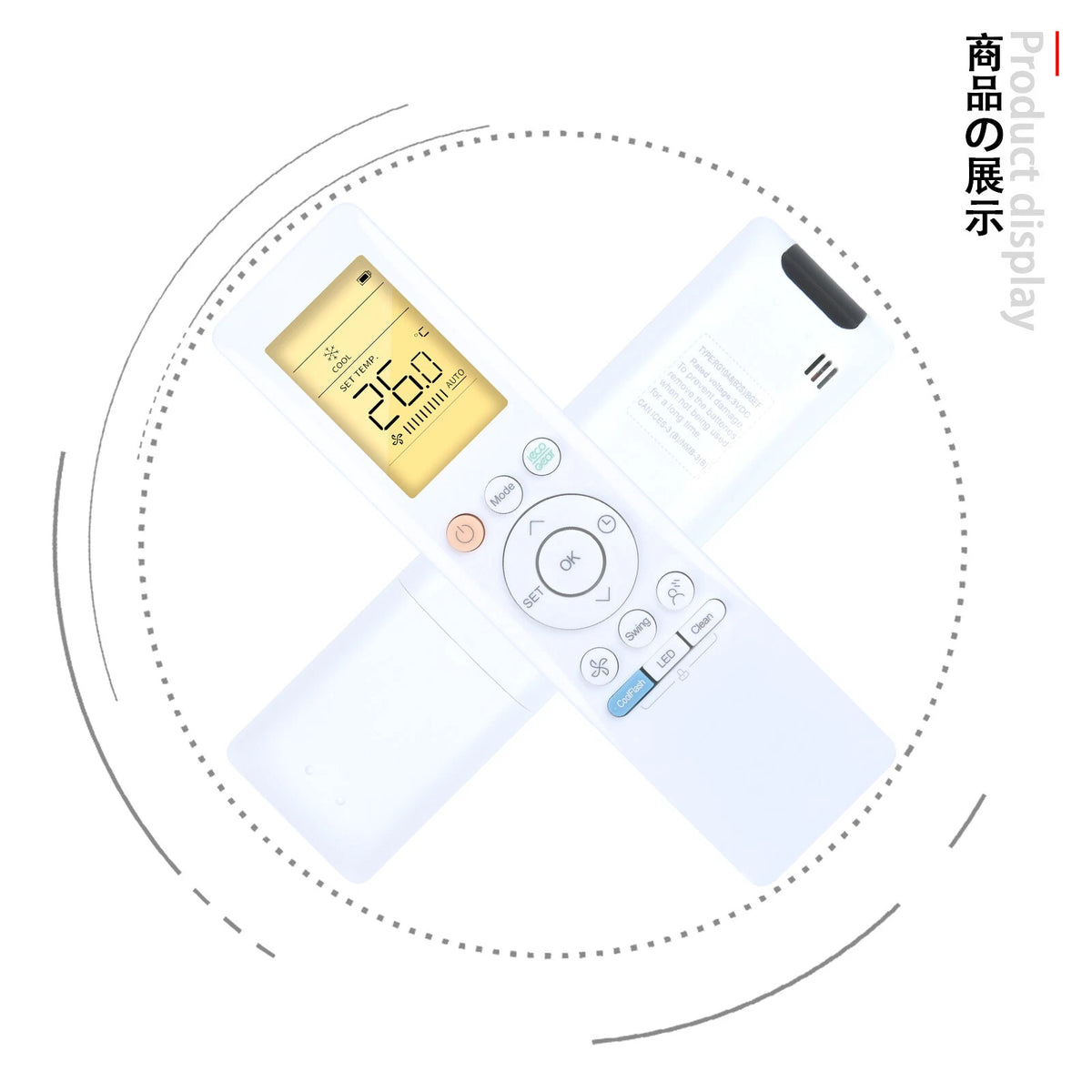 RG10A8(B2S)/BGEF Replacement Remote Control For Midea Air Conditioner