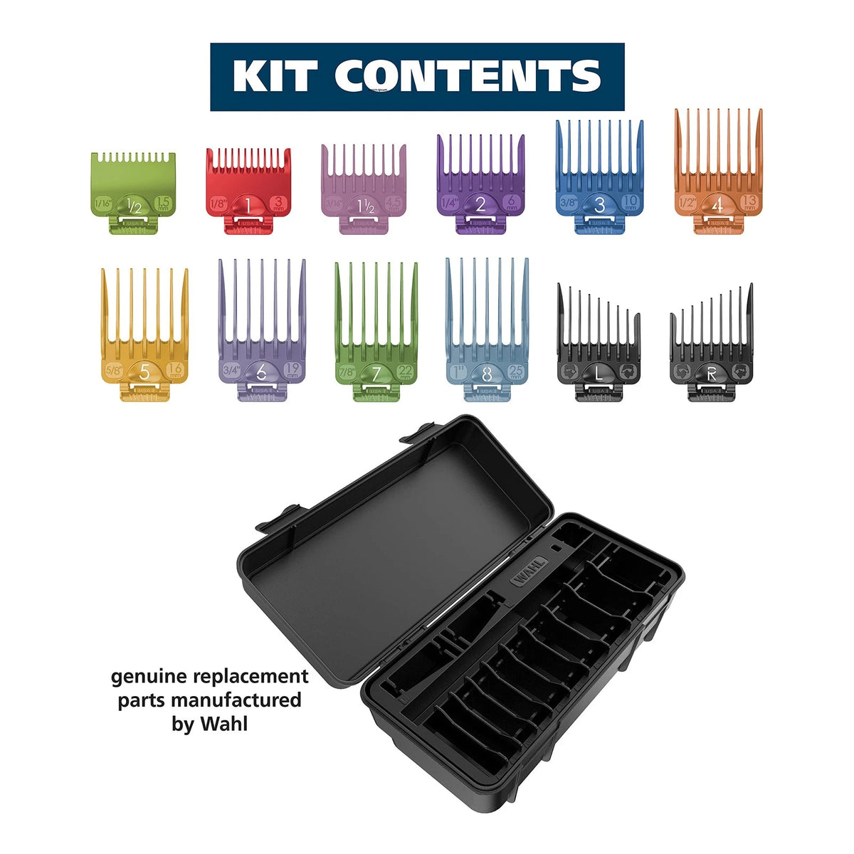 Wahl Clipper Secure-Fit™ Attachment Guard 14 Piece, Color