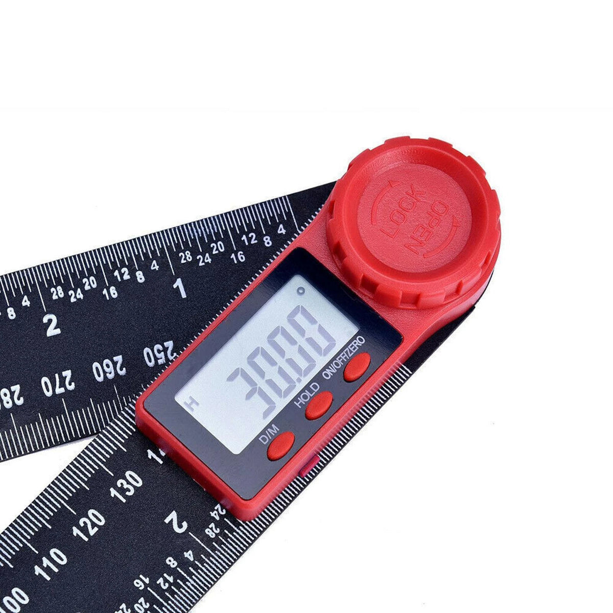 LCD Digital Display 200mm 0-360° Angle Finder Ruler Protractor Measure Meter b