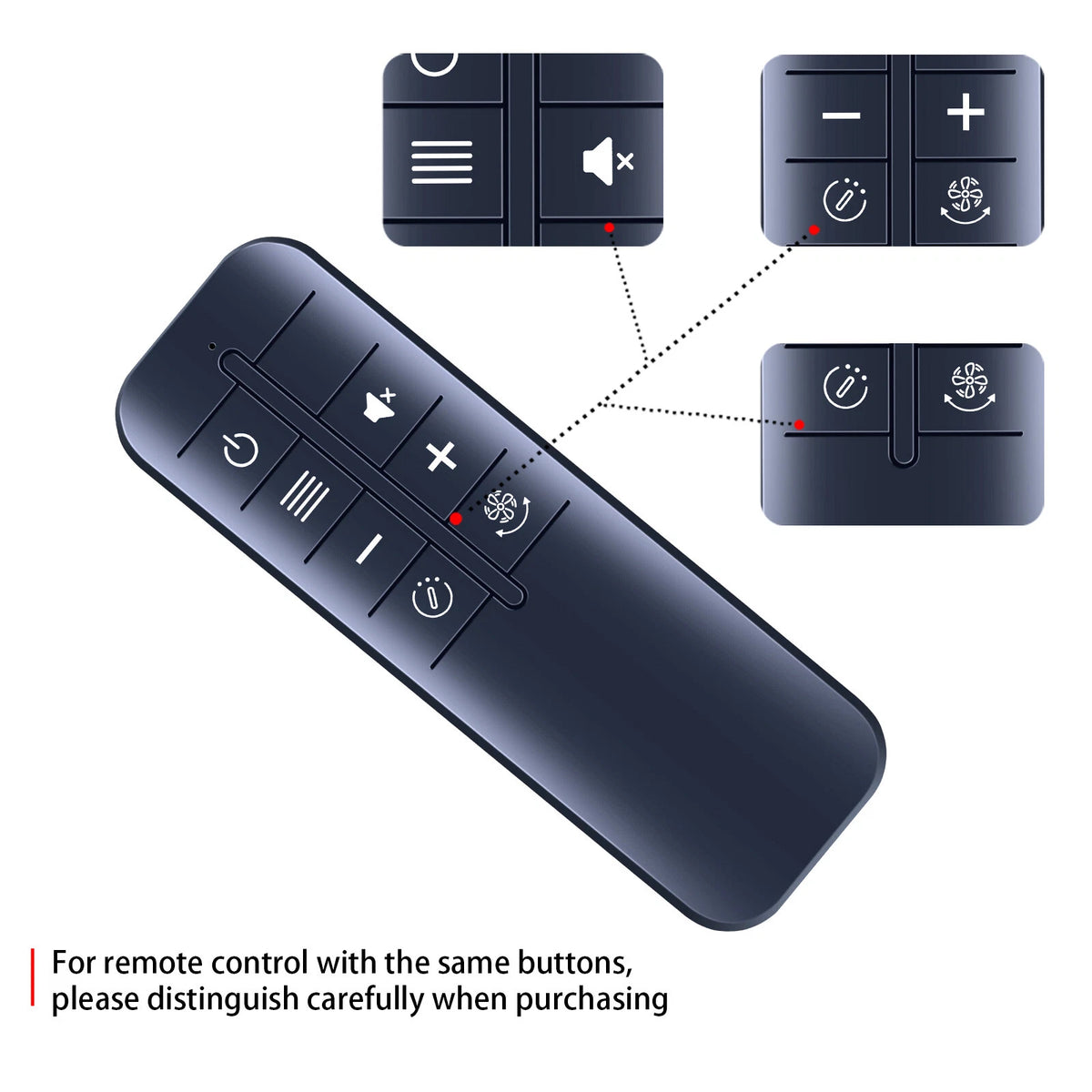 Remote For Holmes 40" Oscillating Wi-Fi connect Designer Series Tower Fan