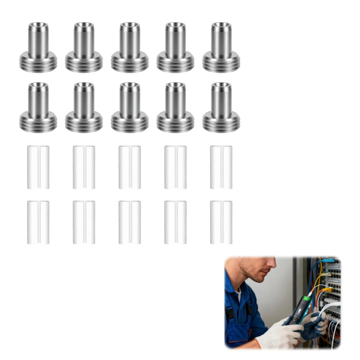 Nextpal 20 Pcs VFL Fiber Optic Light Tip Visual Fault Locator white