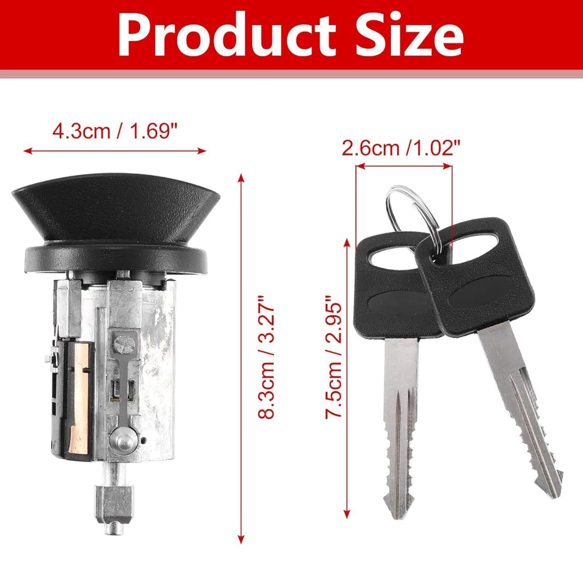 Ignition Switch Lock Cylinder Set for Ford Ranger Mazda B-Series Pickup Trucks