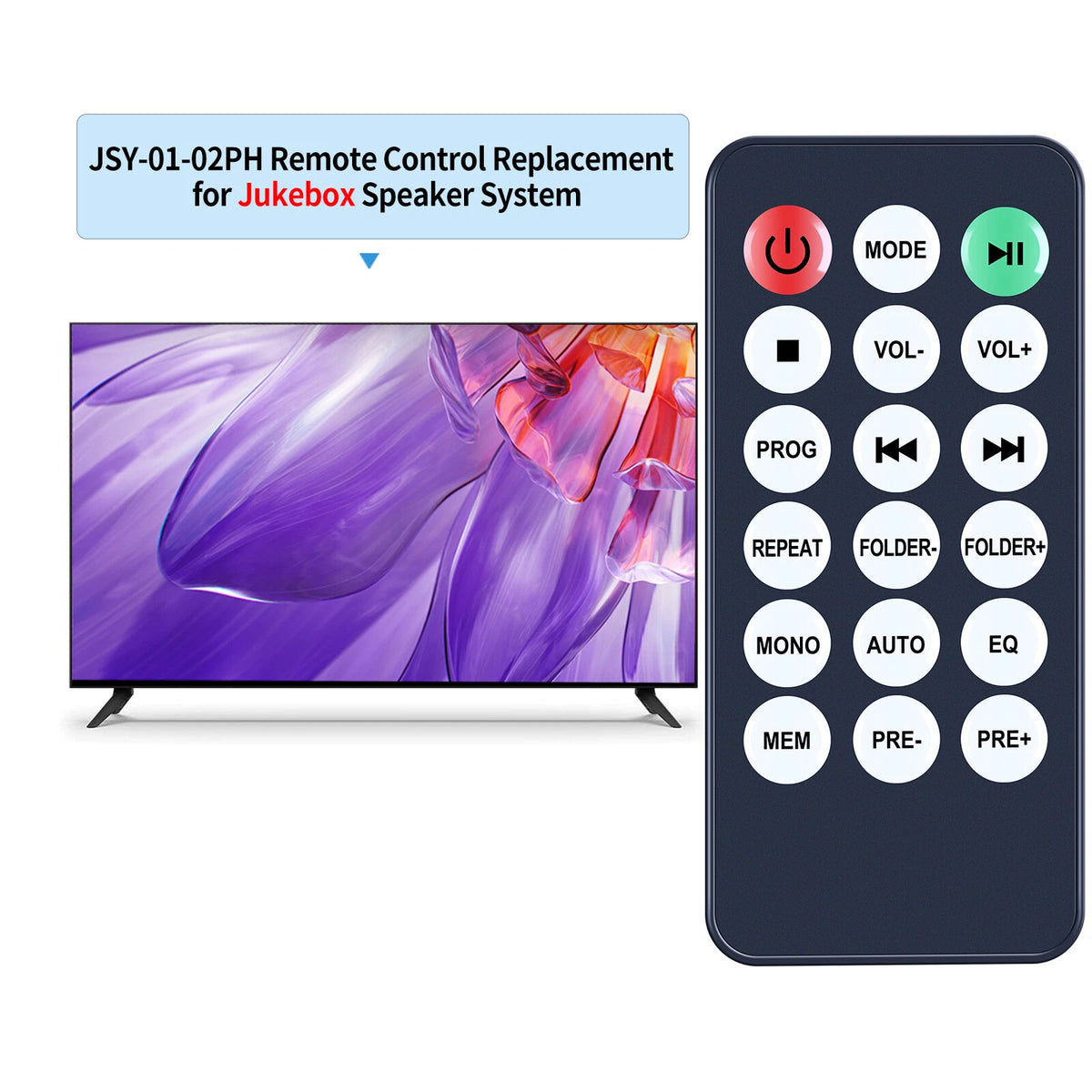 Replace Remote Control For Jukebox Phonograph JSY-01-02PH Jukebox Speaker System