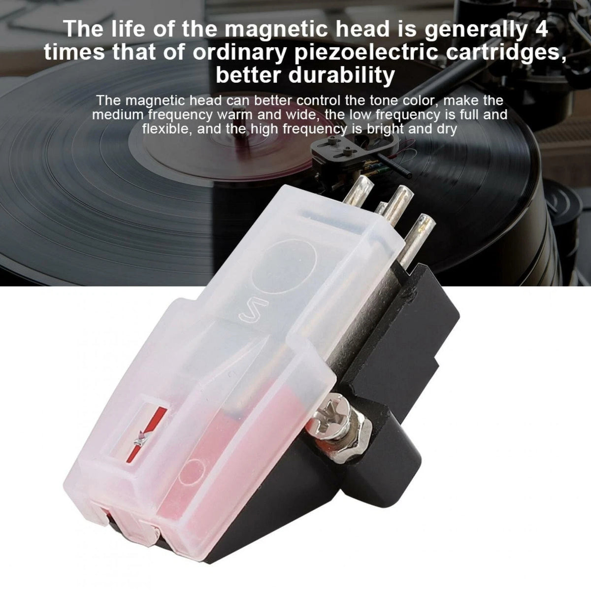 Magnetic Cartridge Stylus With LP Vinyl Needle For Turntable Record Player b